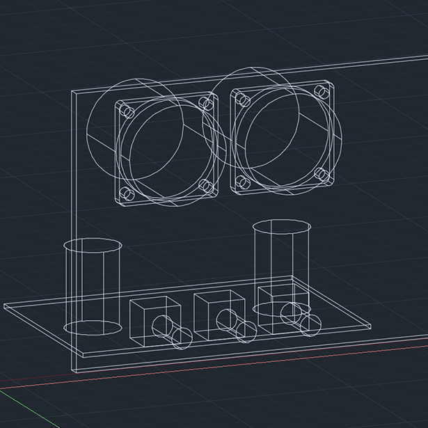 AutoCAD 3D versterker paneel